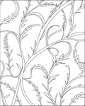 White Delicate Botanical Vine Rug