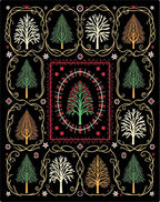Folk Art Woodland Tree Medallion Rug