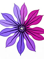 Vibrant Purple Pink Petal Bloom Rug
