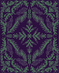 Emerald Fern Floral Medallion Rug