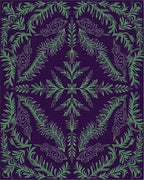 Emerald Fern Floral Medallion Rug