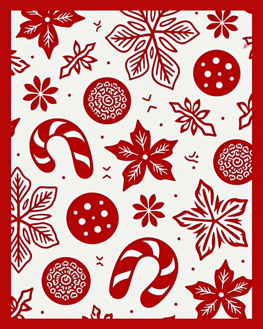 Crimson Classic Holiday Candy Cane Rug
