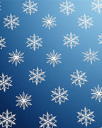 White Winter Snowflake Gradient Rug