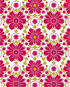 Crimson Flower Garden Medallion Rug