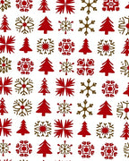Red Pine Snowflake Medallion Rug