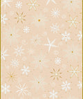 Delicate Golden Snowflake Scatter Rug