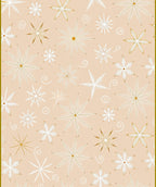 Delicate Golden Snowflake Scatter Rug