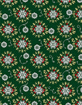 Emerald Floral Medallion Red Cream Rug