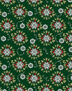 Emerald Floral Medallion Red Cream Rug