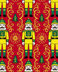 Red Nutcracker Soldier Christmas Trees Rug
