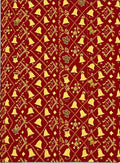 Crimson Gold Bell Diamond Lattice Rug