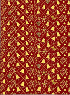 Crimson Gold Bell Diamond Lattice Rug