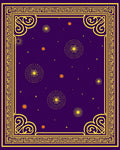 Golden Fireworks Purple Night Rug