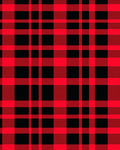 Classic Red Black Plaid Squares Rug
