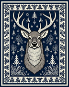 Majestic Deer Forest Woodland Charm Rug