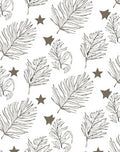 Earthy Palm Frond Star Silhouette Rug