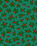 Holiday Holly Berry Garland Rug