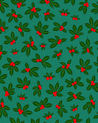 Holiday Holly Berry Garland Rug