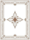 Brown Medallion Floral Border Rug