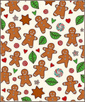 Christmas Gingerbread Man Candy Leaf Rug