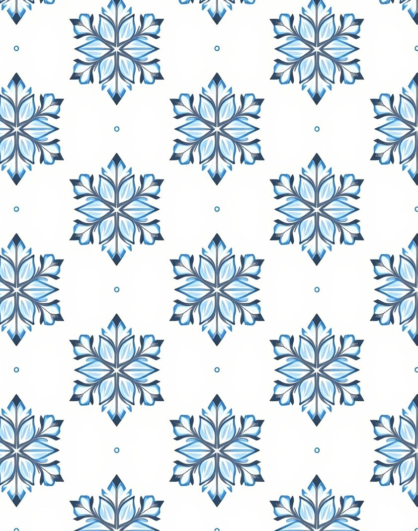 Blue Ice Flower Hexagonal Medallion Rug