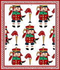Red Toy Soldier Guards Pattern Rug