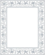 Elegant Floral Vines Border Rug