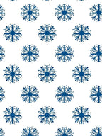 Classic Blue Snowflake Repeat Rug