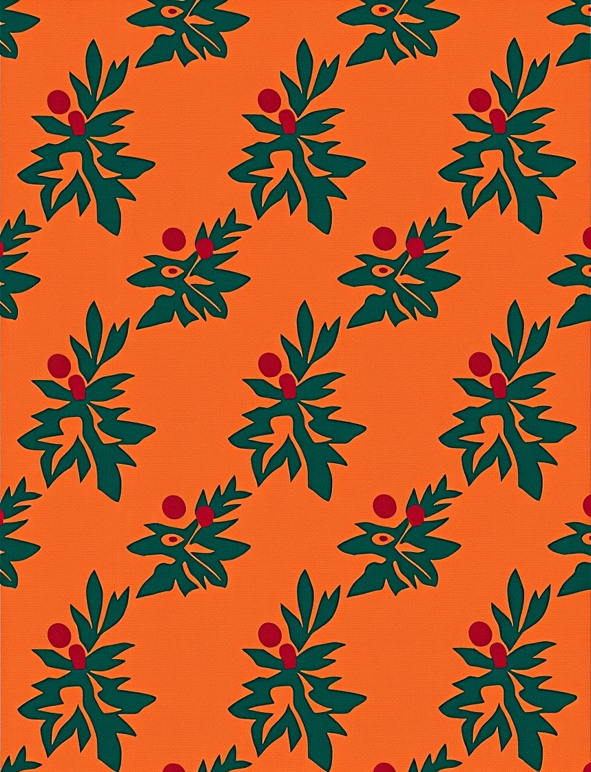 Emerald Leaf Berry Autumn Rug