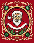Vintage Santa Claus Ornate Holiday Rug