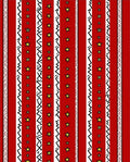 Bold Red Starburst Zigzag Stripe Rug