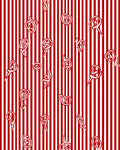 Red White Striped Organic Swirl Rug