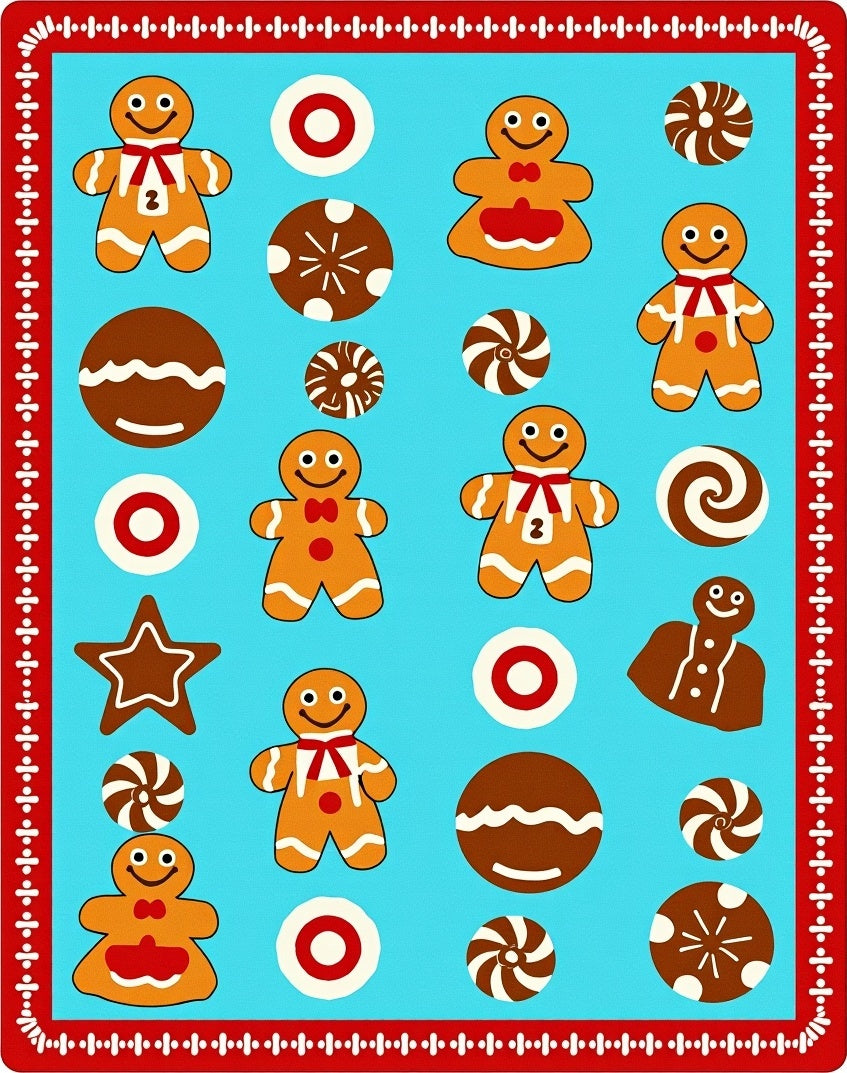 Whimsical Gingerbread Cookie Holiday Rug
