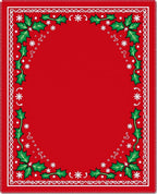 Festive Red Holly Berry Border Rug