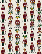 Crimson Soldiers with Green Foliage Accents Rug