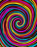 Vibrant Retro Swirl Rug