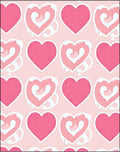 Pink Hearts Repeating Pattern Rug