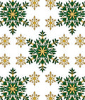 Emerald Gold Snowflake Medallion Rug