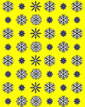 Bright Yellow Snowflake Repeating Pattern Rug