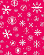 Fuchsia Snowflake Scatter Graphic Rug