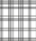 Classic Black White Plaid Check Rug