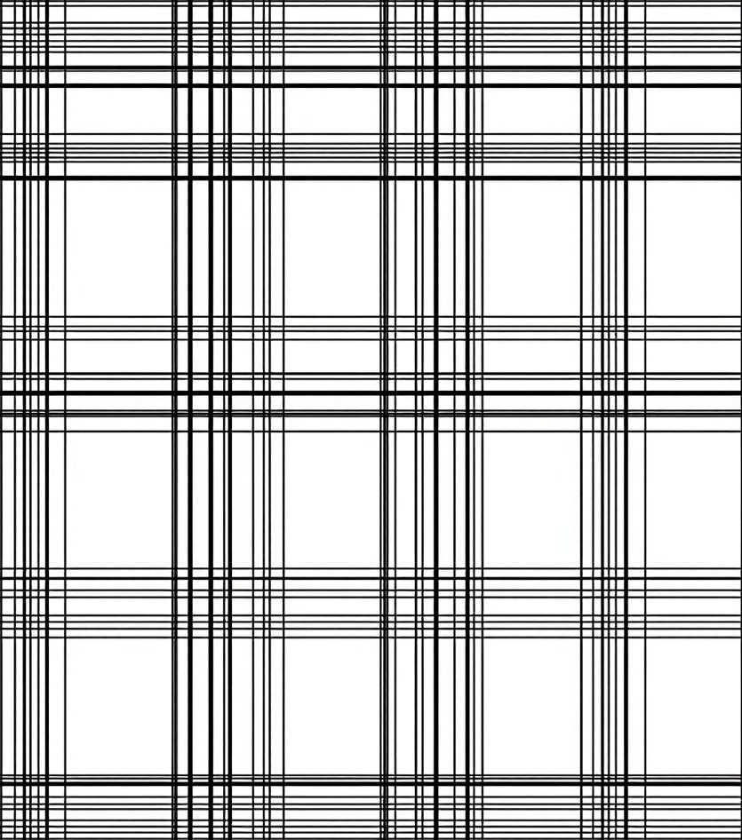 Classic Black White Plaid Check Rug