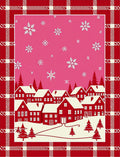 Cozy Winter Village Snowflake Scatter Rug