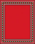 Red Floral Bordered Rug
