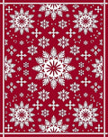 Crimson Snowflake Medallion Arrangement Rug