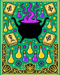 Whimsical Cauldron Purple Amethyst Potion Rug