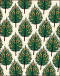Forest Green Pine Needle Repeating Rug