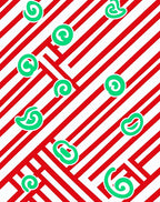 Red White Swirl Organic Stripe Rug