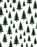 Dark Green Pine Forest Grove Repeating Rug