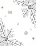 Ornate White Snowflake Cascade Rug